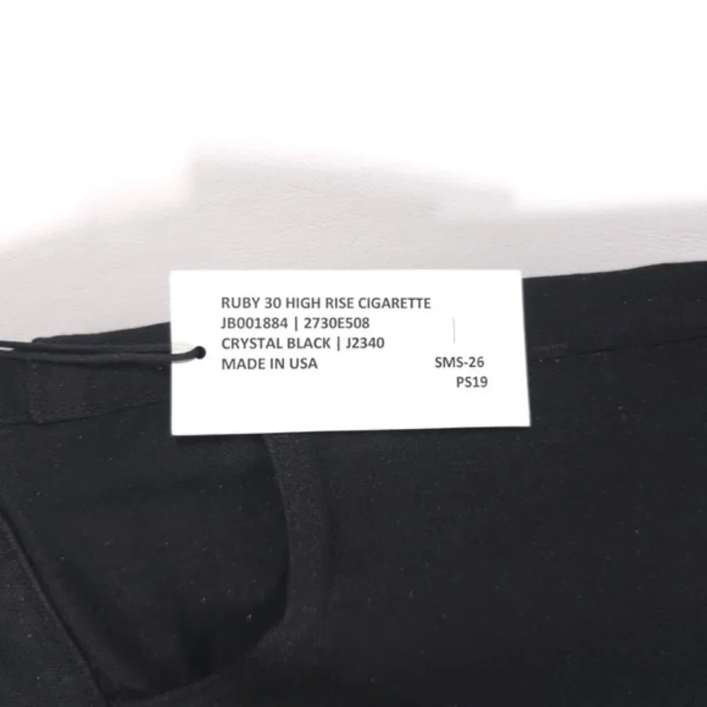NWT J BRAND RUBY 30 HIGH RISE CIGARETTE CRYSTAL BLACK‎ Jeans USA🇺🇸MADE Size 26
